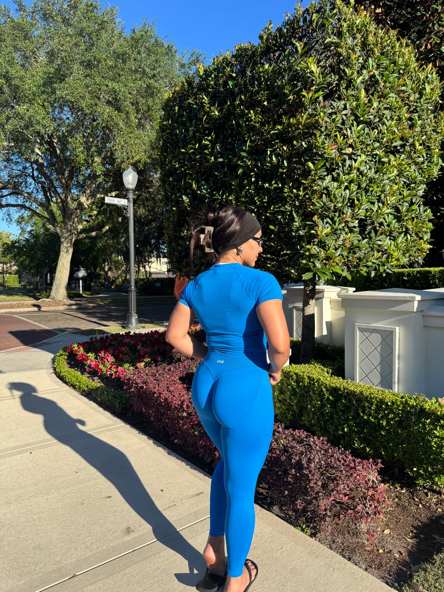 Elevé Blue Seamless Leggings