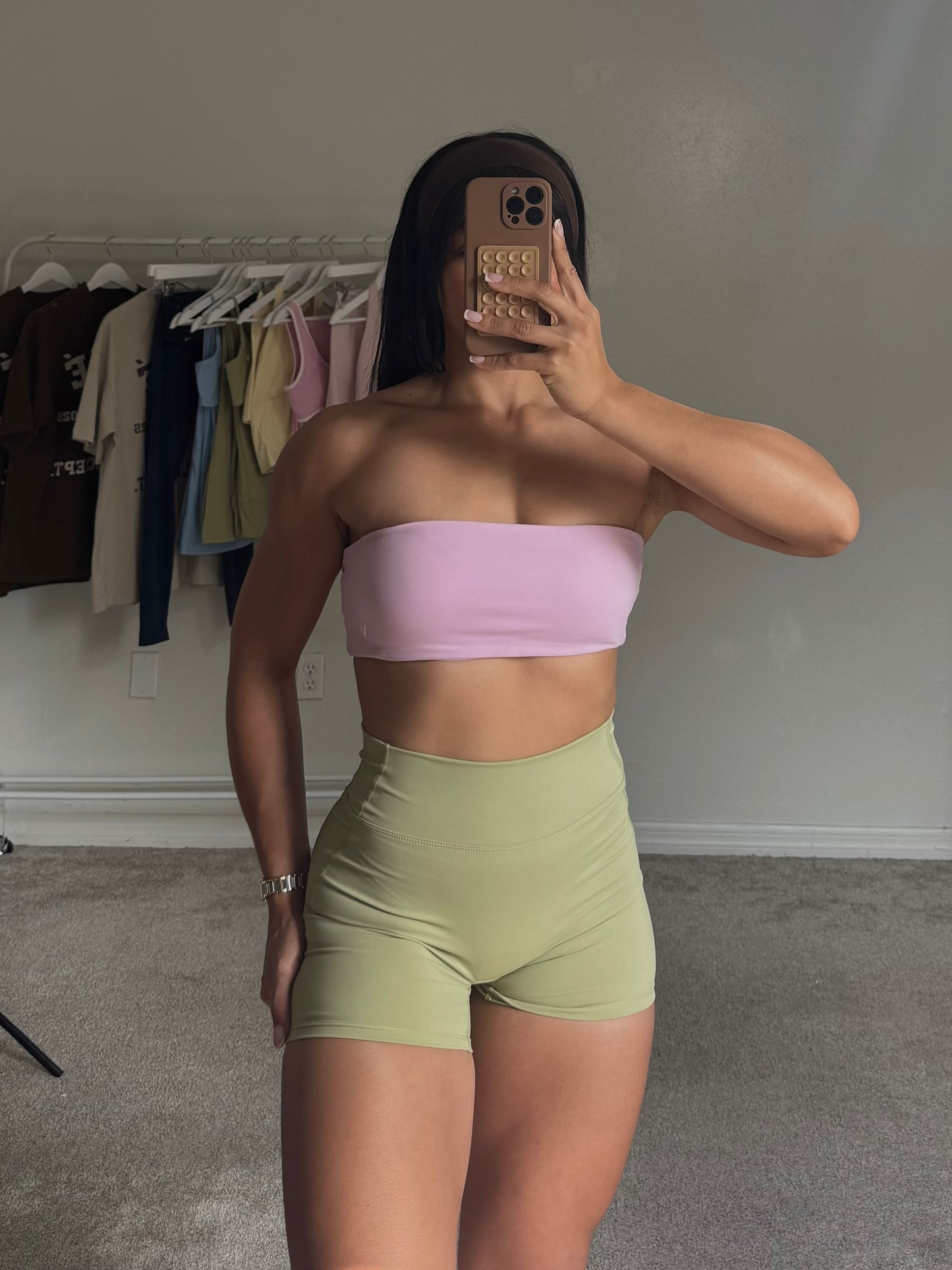 Glow Bandeau Top Pink