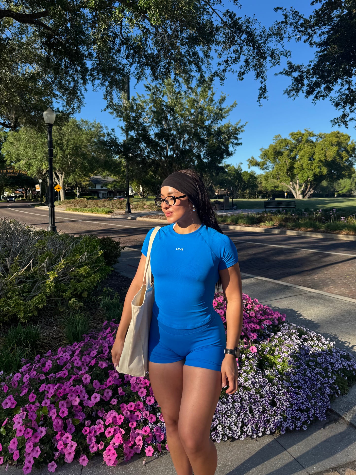 Elevé Blue Seamless Short