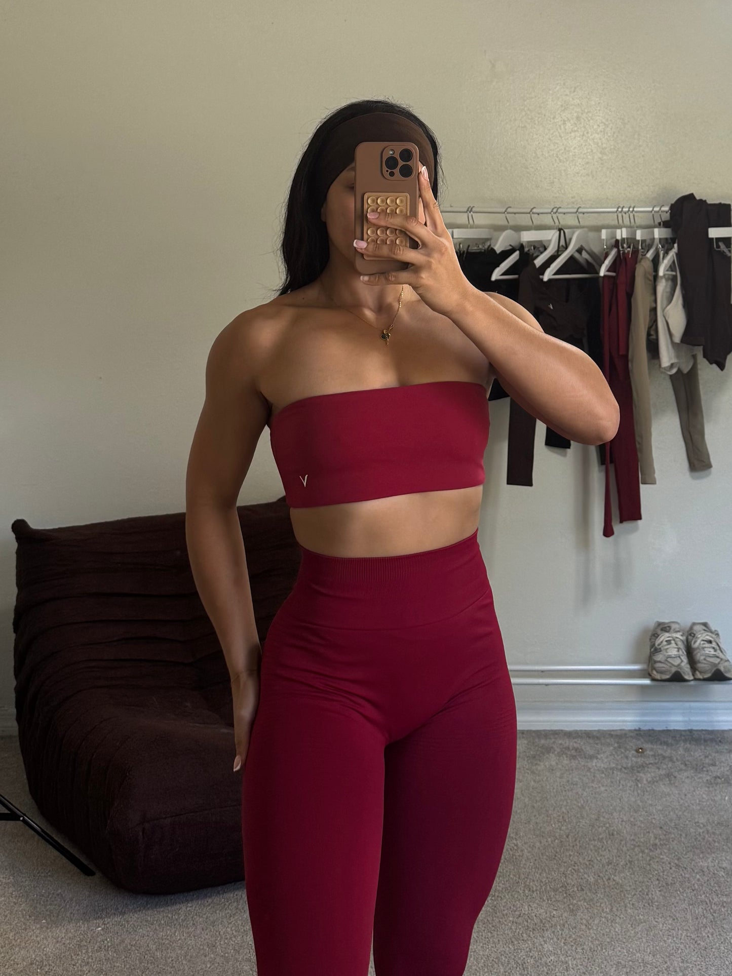 Wine Bandeau Bralette