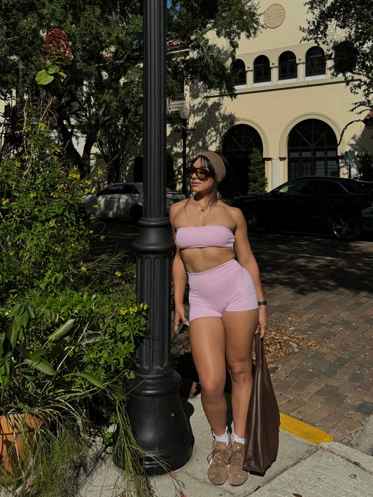 Glow Bandeau Top Pink