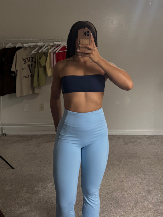 Glow Bandeau Top Navy