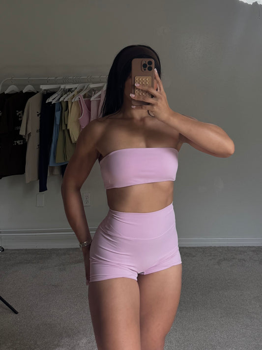 Glow Bandeau Top Pink