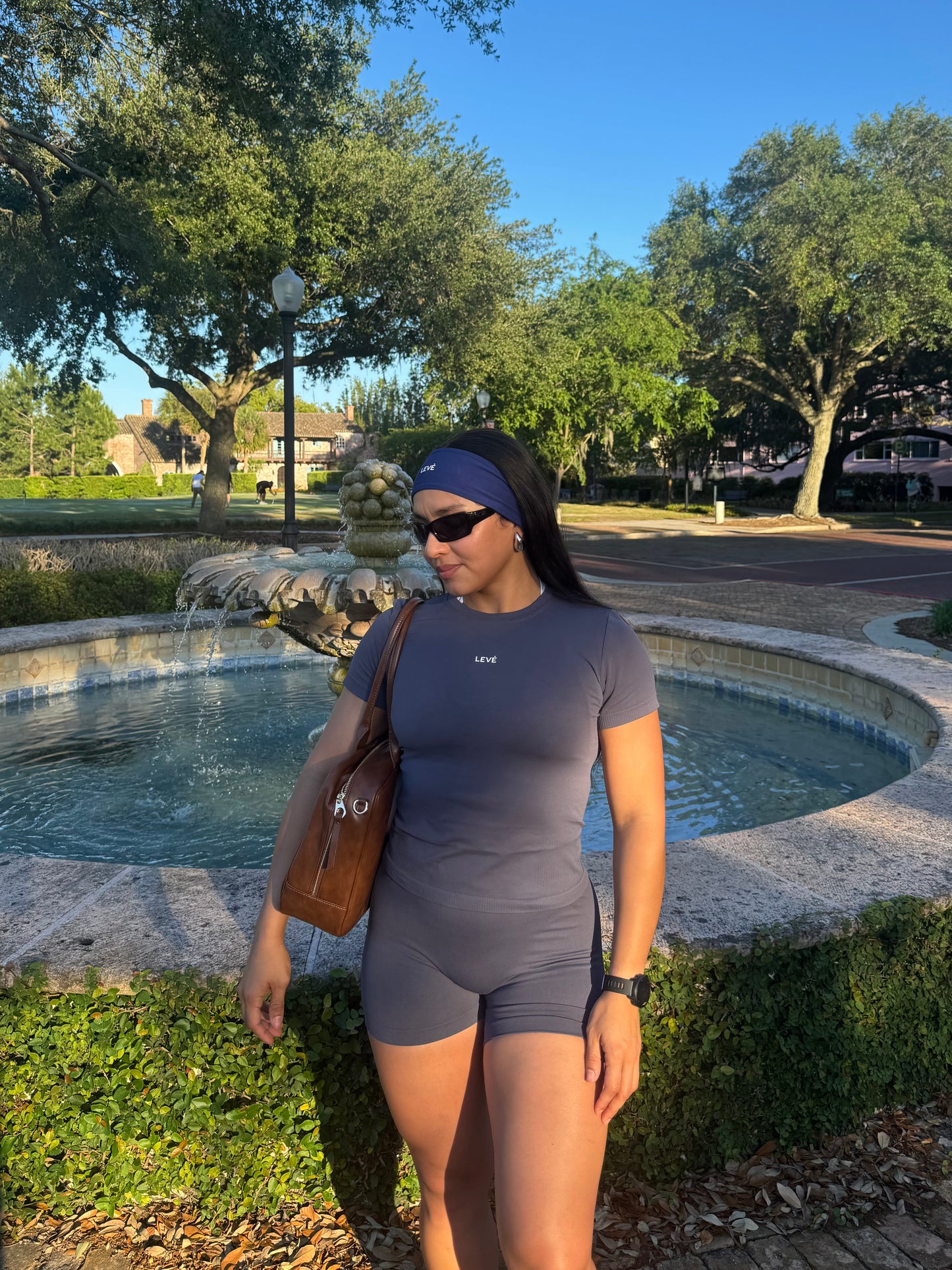 Elevé Blue Stone Seamless Short