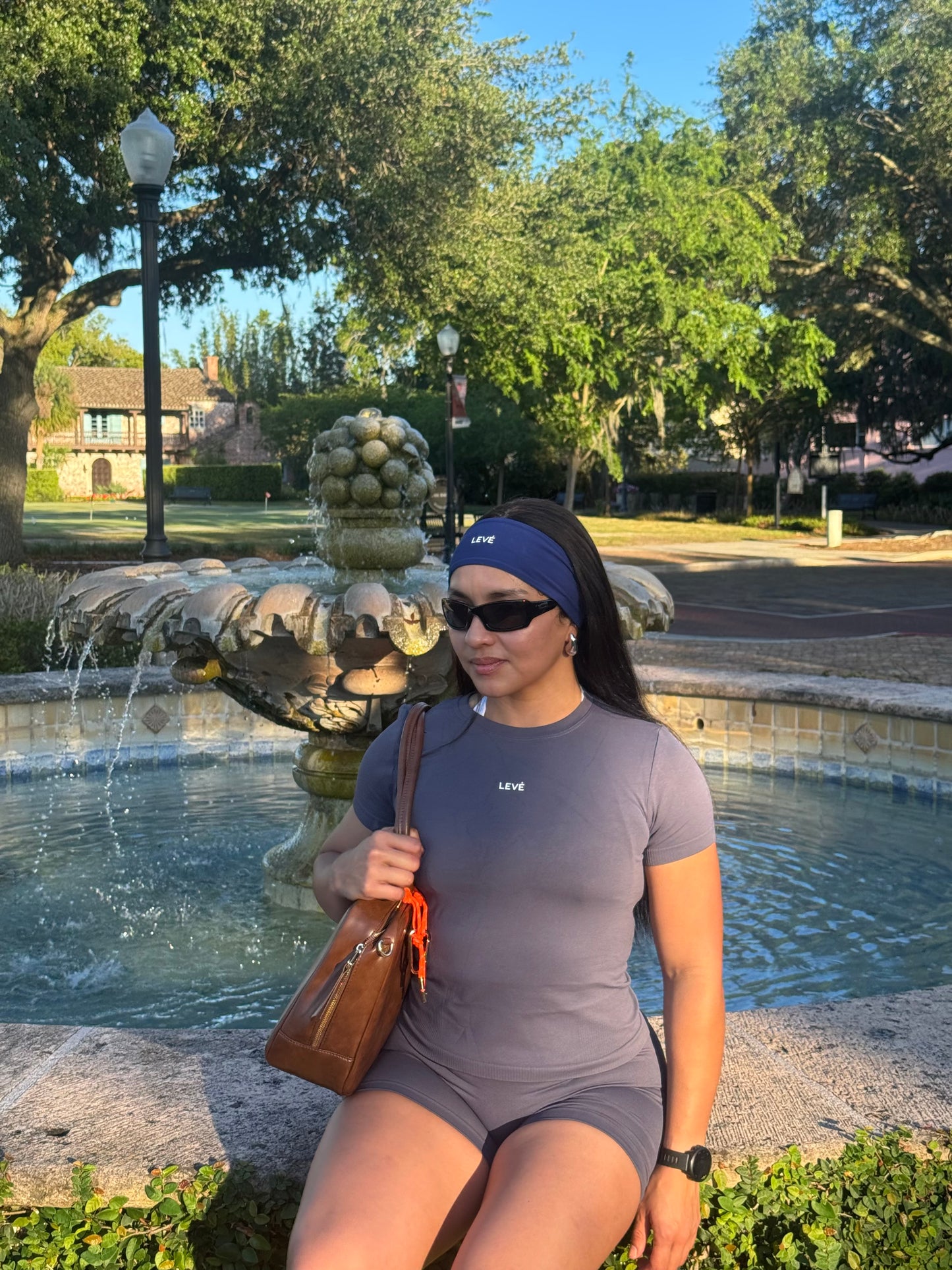 Elevé Blue Stone Seamless Top