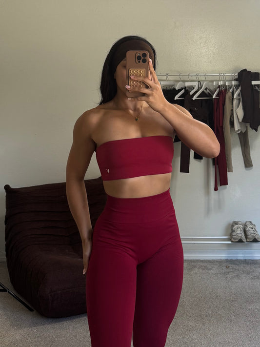 Wine Bandeau Bralette